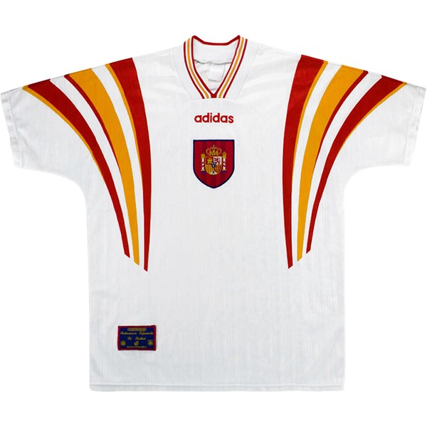 Thailande Maillot Football Espagne Tercera Retro 1996 Blanc